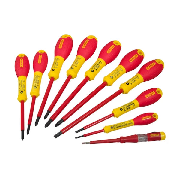 Lot de 10 tournevis isolés Lot de 10 tournevis isolés