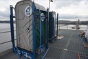 Cadre de levage pour toilettes portables