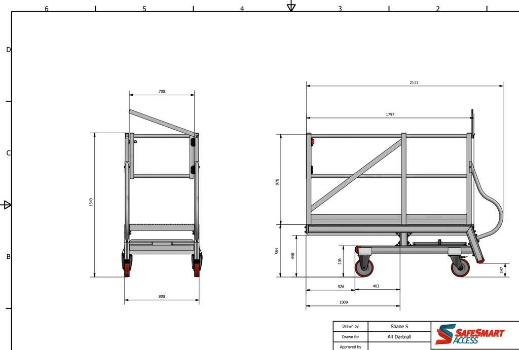 Cantilever - Plateforme fixe aluminium