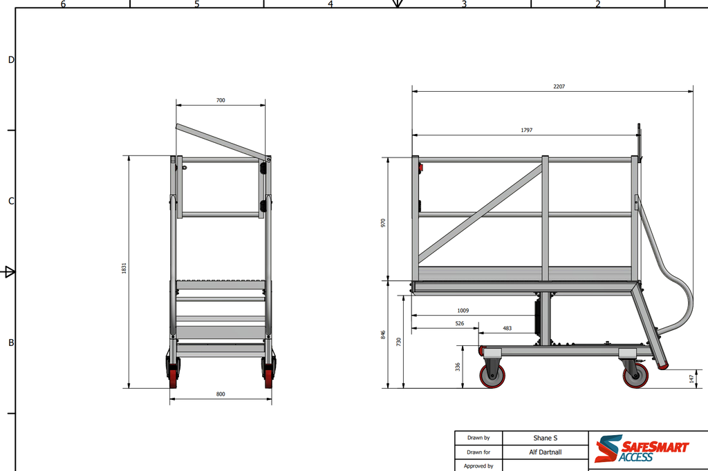 Cantilever - Plateforme fixe aluminium