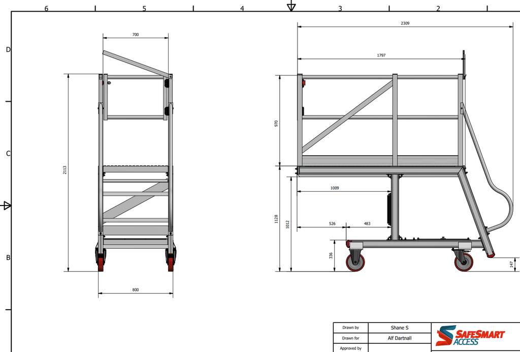 Cantilever - Plateforme fixe aluminium