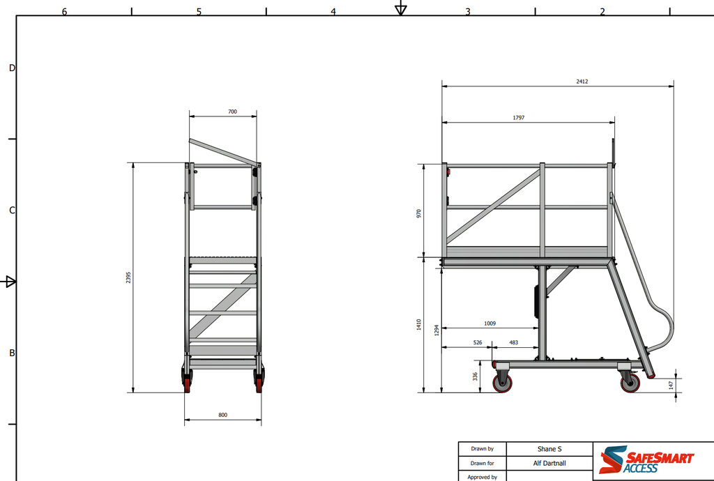 Cantilever - Plateforme fixe aluminium