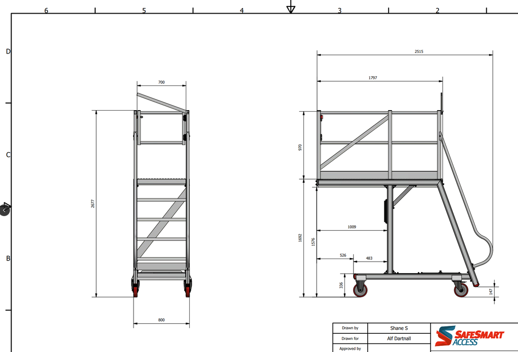 Cantilever - Plateforme fixe aluminium