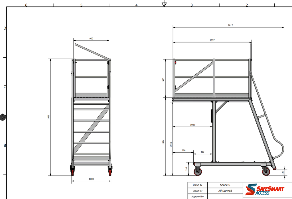 Cantilever - Plateforme fixe aluminium