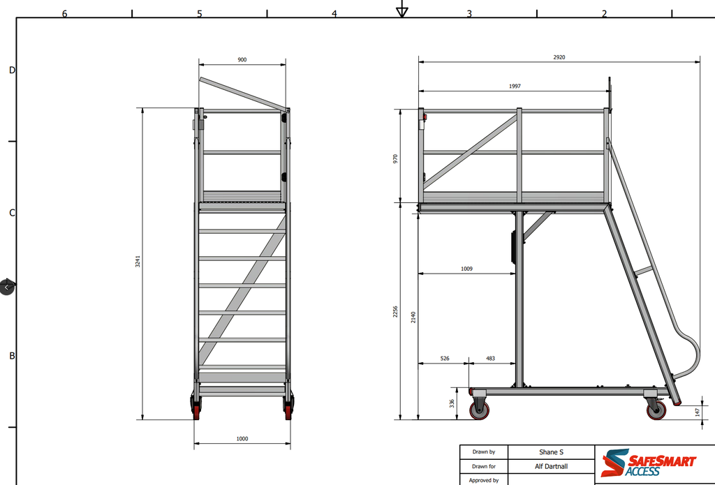 Cantilever - Plateforme fixe aluminium