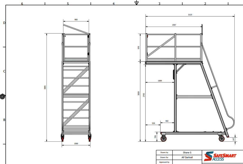 Cantilever - Plateforme fixe aluminium