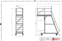 Cantilever - Plateforme fixe aluminium