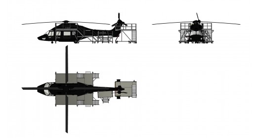 H175 Plate-forme latérale à double niveau