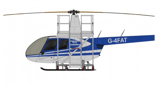 Plateforme d'accès pour hélicoptère Robinson R22/R44