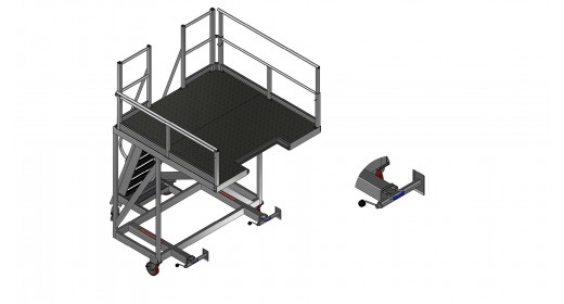Plateforme d'accès pour hélicoptère Robinson R22/R44