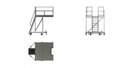 Plateforme d'accès pour hélicoptère Robinson R22/R44