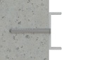 Cheville à frapper polyamide 6.6. Cheville à 6 ailettes avec vis tête fraisée