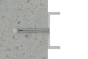 Cheville à frapper polyamide 6.6. Cheville à 2 ailettes avec vis tête fraisée