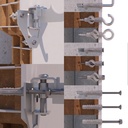 Cheville nylon quadruple expansion pour tout type de materiaux. Cheville nylon avec collerette