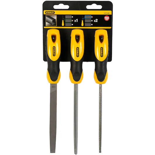 Limes batardes 150mm - Jeu de 3 pcs