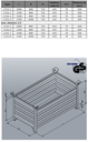 Panier de stockage paroi pleine