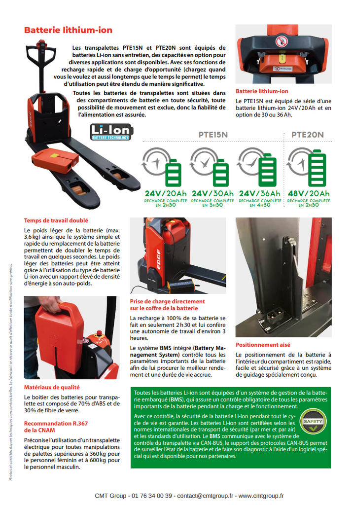 Transpalette électrique Lithium