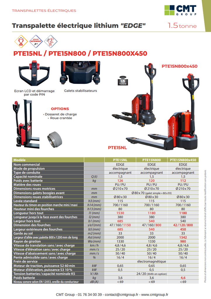 Transpalette électrique Lithium
