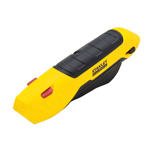 Couteau de sécurité bi-matière à gâchette et lame auto-rétractable Stanley Fatmax