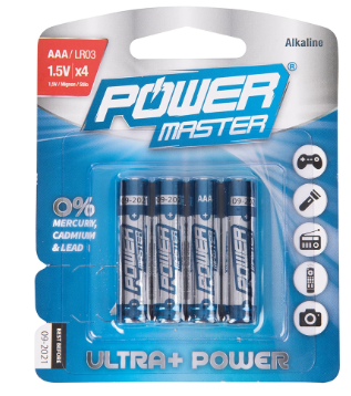 Piles alcalines Super LR6, type AAA, 4 pcs