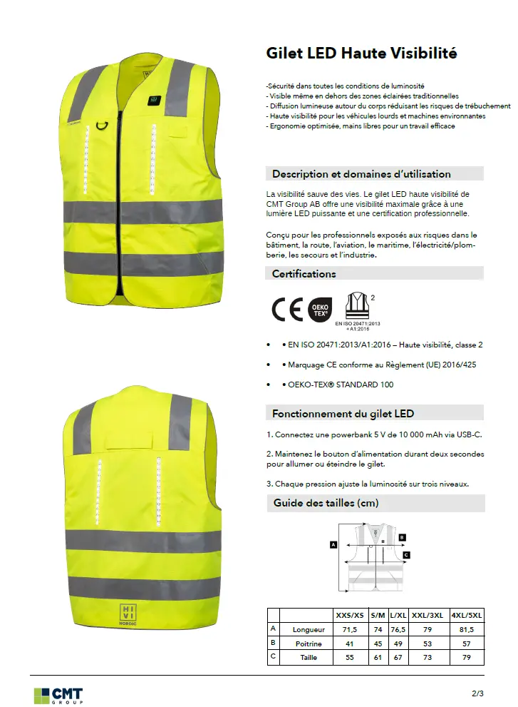 Gilet Haute Visibilité LED Cmt group 2.webp