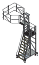 Cantilever avec garde-corps exterieur - Plateforme fixe et réglable aluminium