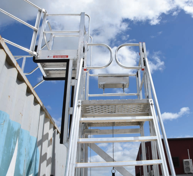 Cantilever avec garde-corps exterieur - Plateforme fixe et réglable aluminium