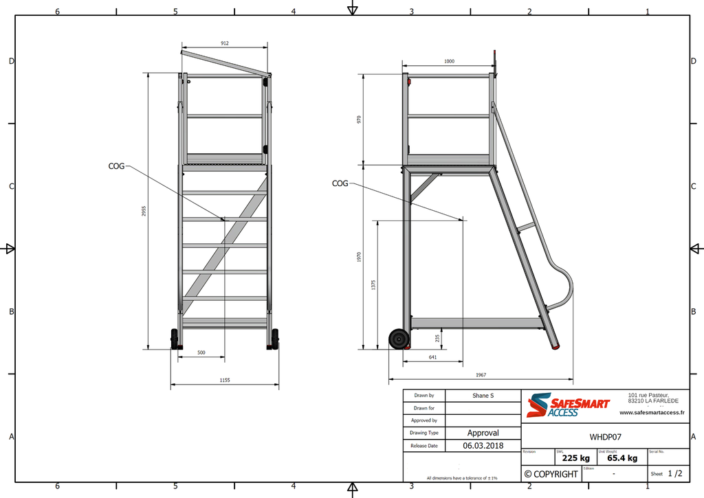 Plateforme de travail roulante SMP Aluminium