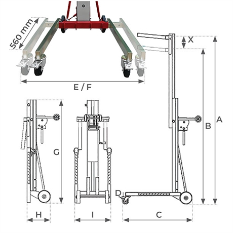 Elévateur positionneur manuel 150 kg