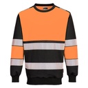 Sweat-shirt PW3 H-Vis Class 1 Orange/Noir - PW376