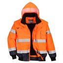 Blouson Bomber 3-en-1 Haute Visibilité Bicolore - C465
