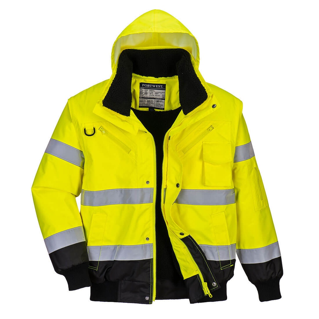 Blouson Bomber 3-en-1 Haute Visibilité Bicolore - C465
