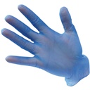 Gant jetable en vinyle non-poudré (Boite de 100) Bleu - A905