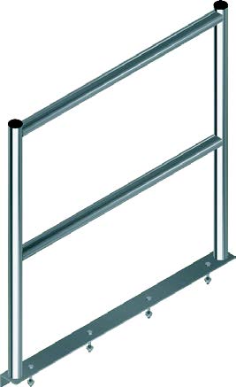 AdaptaSpan Pont Modulaire : Garde-corps Double Hauteur, Paire de 2m