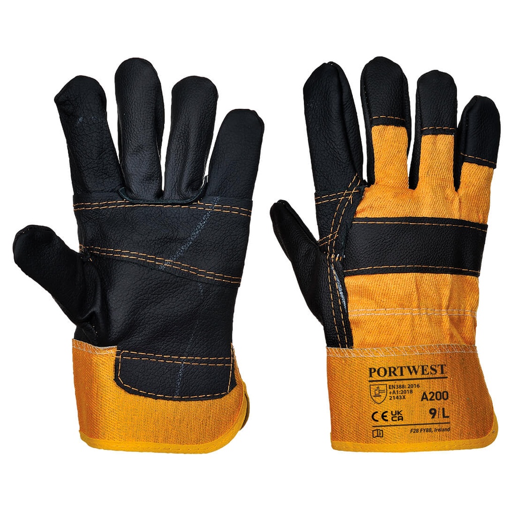 Gant Docker Cuir ameublement Jaune - 