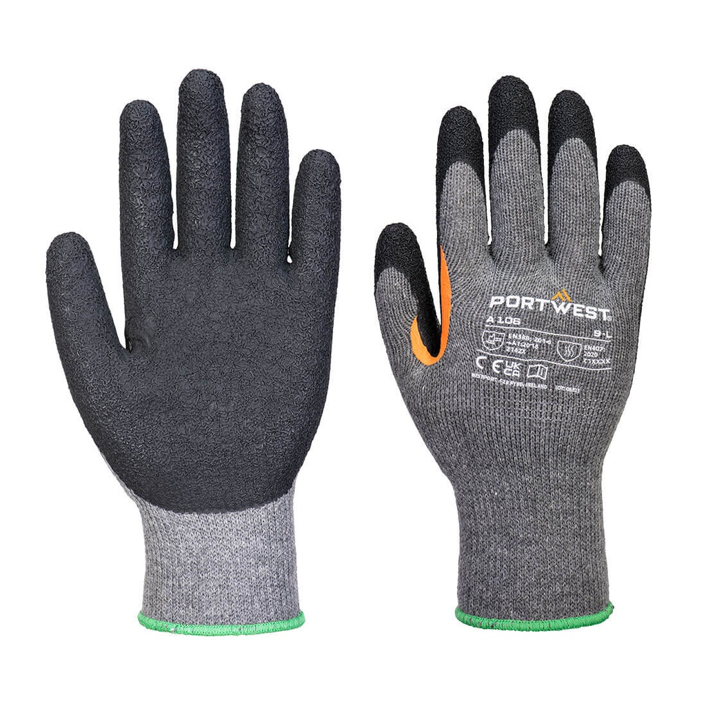 Gant Grip 10 entièrement enduit de latex (Pack de 12) - Gris/Noir