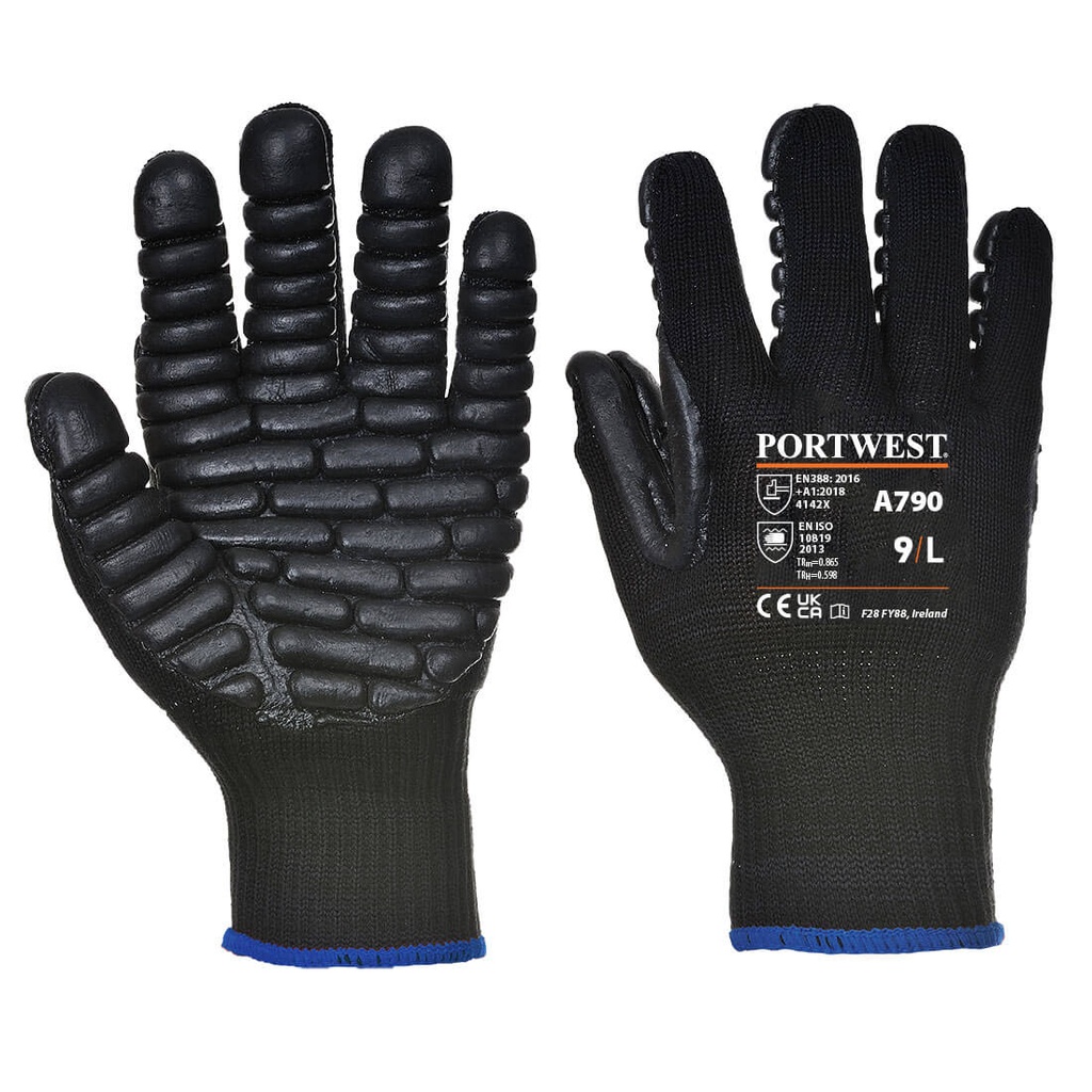 Gant Anti Vibration - Noir 