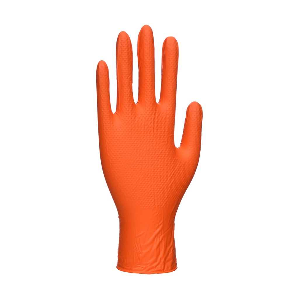 Gant jetable en nitrile non poudré (Pack de 100) Orange