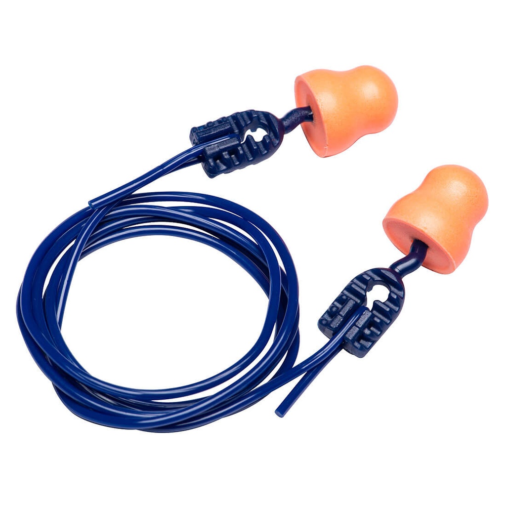 Bouchons d'oreilles en mousse PU avec cordon (200 paires)