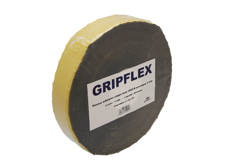 Ruban d'isolation mousse 3mm d'épaisseur - Gripflex