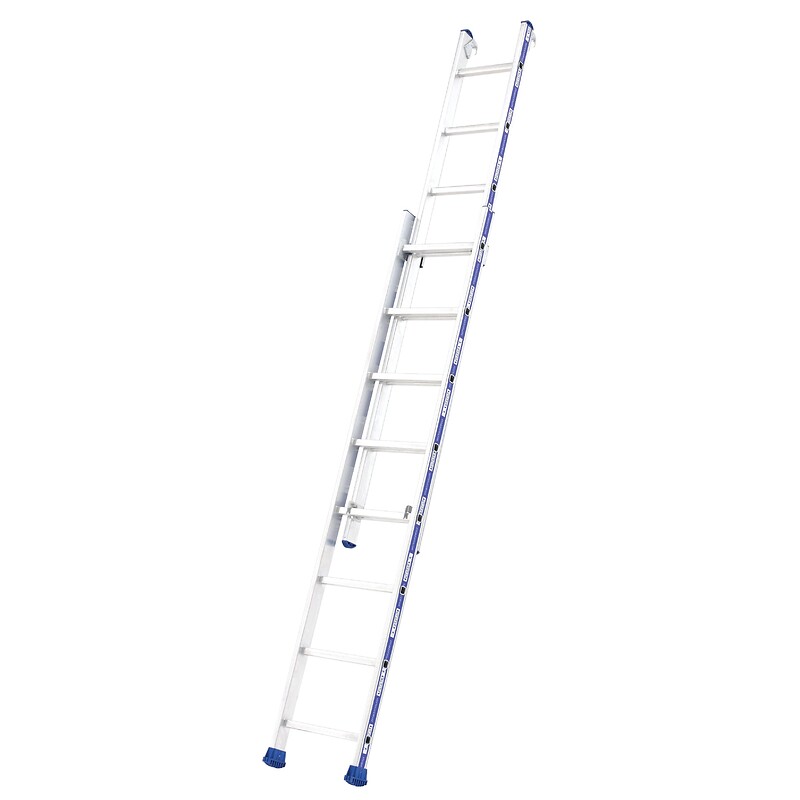 Echelle coulisse à main 2 plans avec crochets