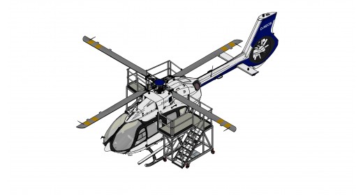 Accès pour hélicoptère H145