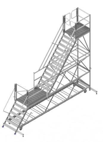 Plateforme double étages spécial accès bungalow