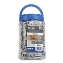 Cheville à frapper expansion haute performance avec tête fraisée. Seau plastique