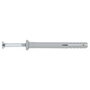 Cheville prémontée à frapper (polyamide 6.6),avec clou annelé. Cheville tête cylindrique