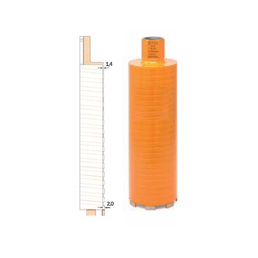 Couronne diamant Professionnel à eau et à sec - L300mm