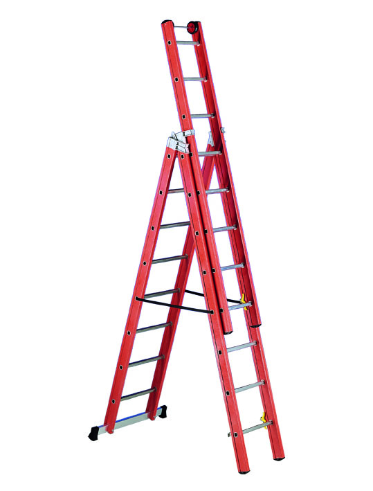 Échelle Pro transformable 3 plans Fibre de verre