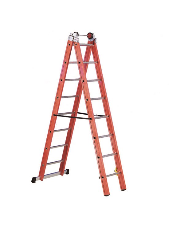 Échelle pro transformable 2 plans en fibre de verre