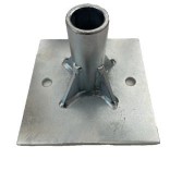 Platine de fixation sur dalle pour potelets 25mm