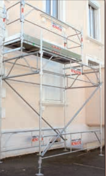 Échafaudage pour façadiers, peintres et charpentiers